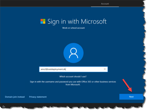 Windows 10 1703 OOBE - AzureAd Join - 05