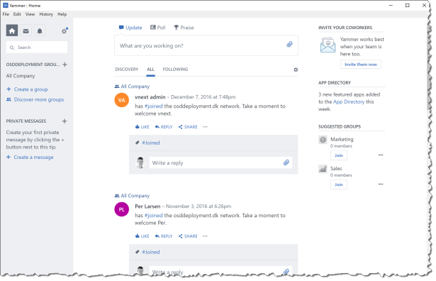 CA - Yammer Desktop APP - Configure - 06 Allow Access - User expirence