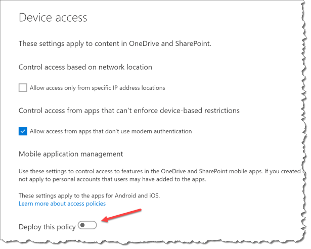 OneDrive Admin - MAM - 07