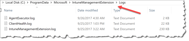 Microsoft Intune Management Extension - logs - 01
