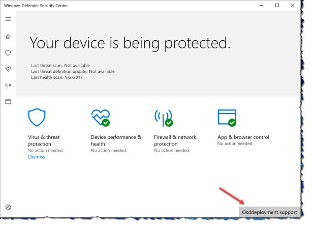 Windows 10 - Configure WindowsDefenderSecurityCenter - UX 02