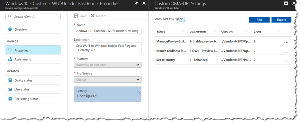 WUfB - Windows Insider - MDM 01