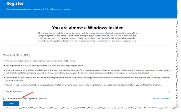 WUfB - Windows Insider - SIgnup - 00