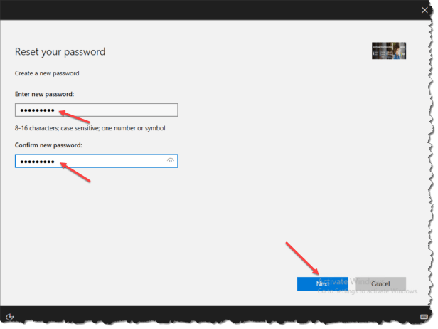 Windows 10 1709 - Reset Password from lockscreen - 06