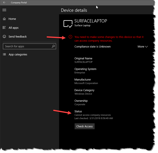 Company Portal - CA Check 03