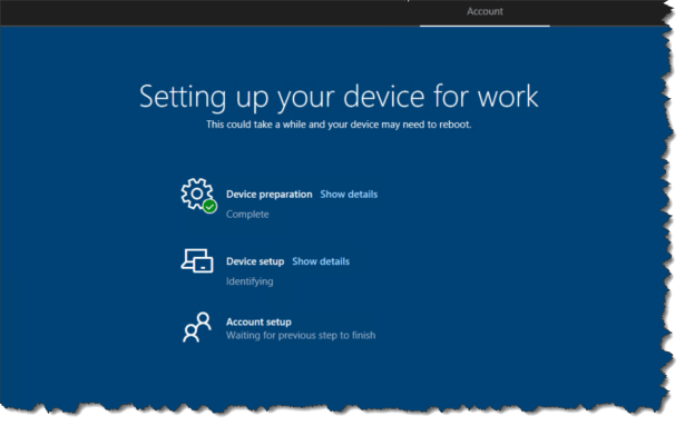 Windows - Enrollment Status Page (Preview) - 01