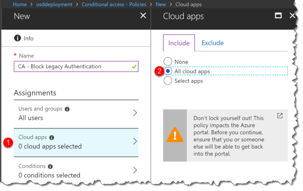 Disable legacy authentication - 02