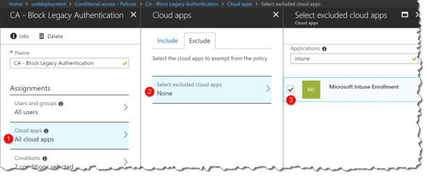 Disable legacy authentication - 02a