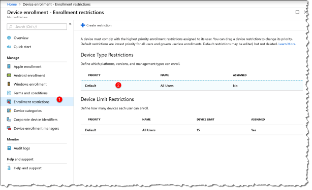 Windows - Device restriction - 01