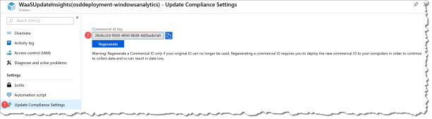 Windows Analytics CommercialID - Update Compliance - 01