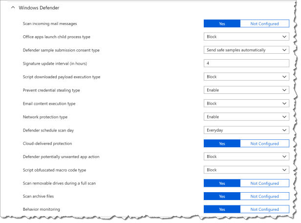 start using intune securitybaseline - 05
