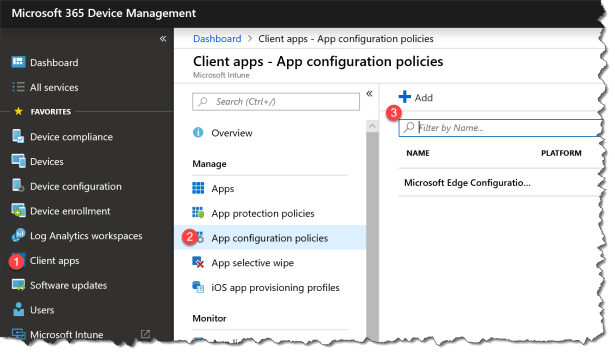 Intune MAM and Outlook settings - 01