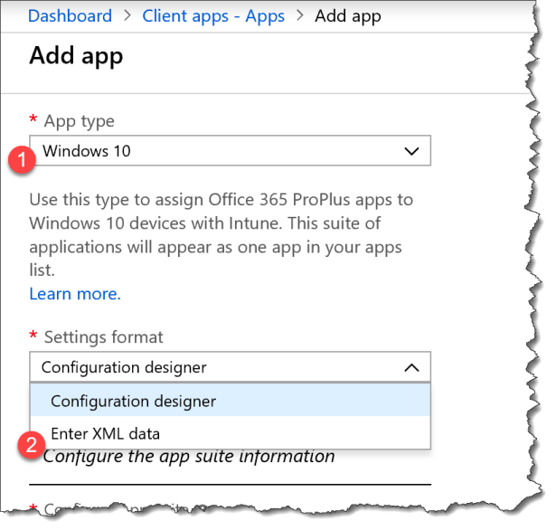 Deploy O365 - Custom xml with Intune - 02