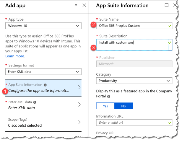 Deploy O365 - Custom xml with Intune - 03
