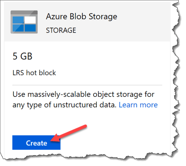 Create Free Azure Blob Storage - 01