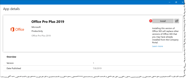 Office 2019 Intune - Uuser Expirence 1a