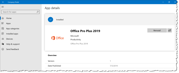 Office 2019 Intune - Uuser Expirence 2