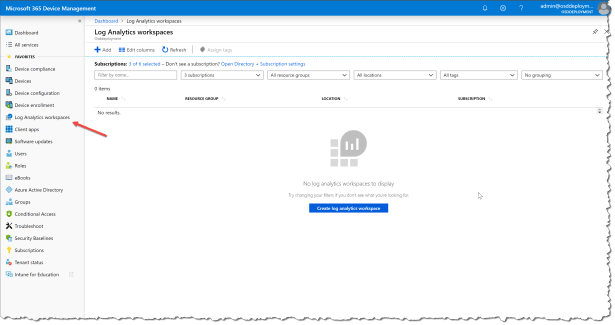 Having issue with Windows Analytics in M365 Devicemanagement - 01