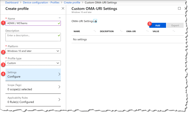 Teams policy with Intune - 03