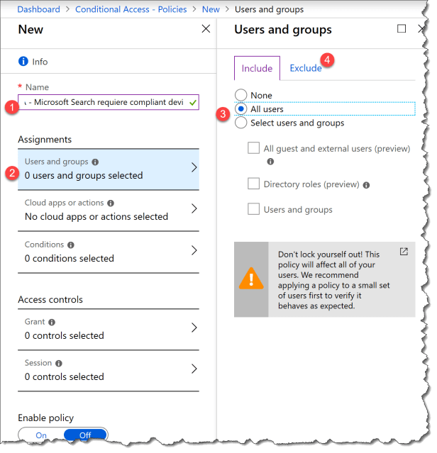 Conditional Access - Microsoft Search - 03