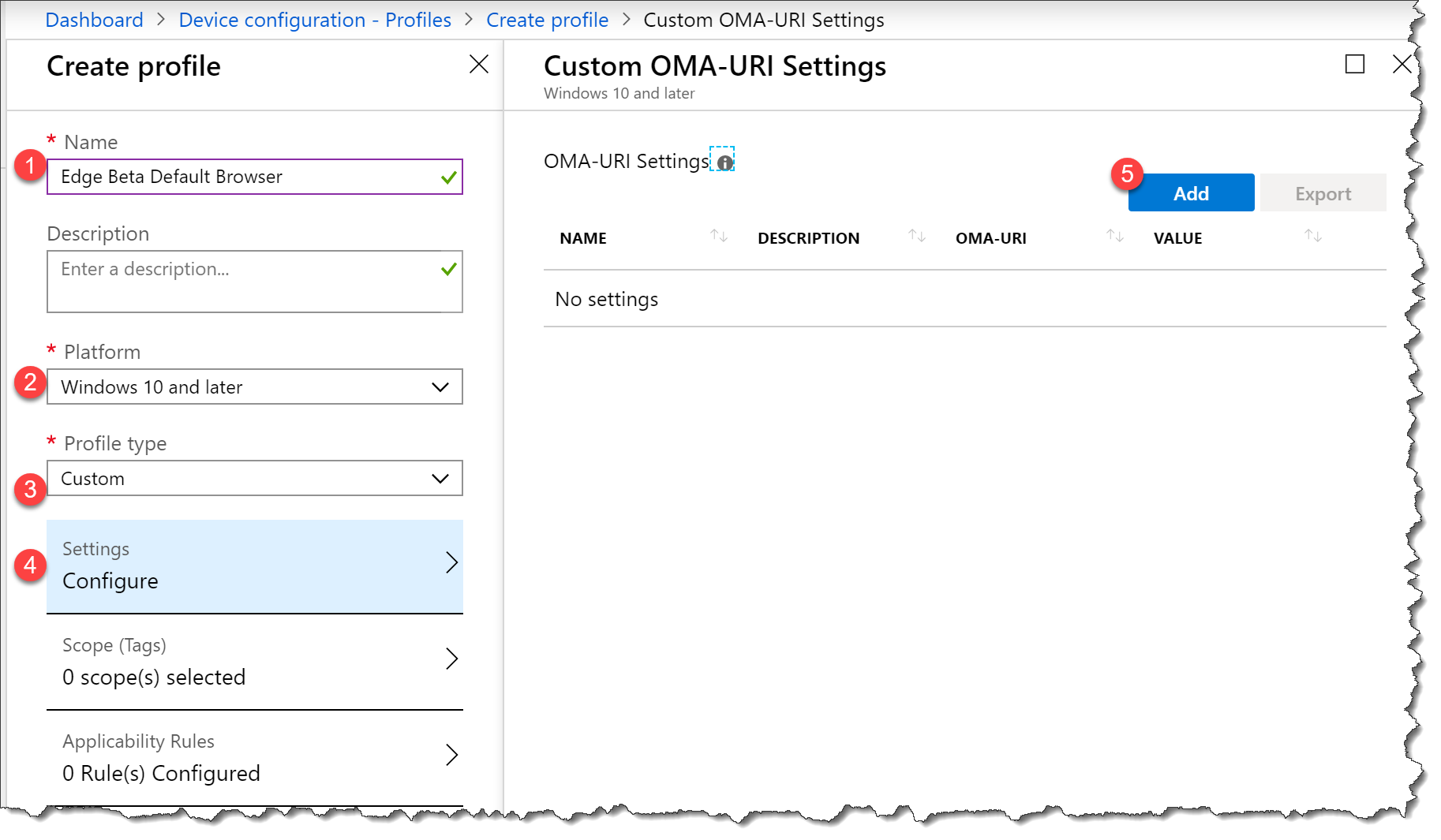 Intune default browser - 05