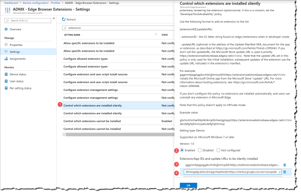 Mange Edge browser extensions with Intune - 14