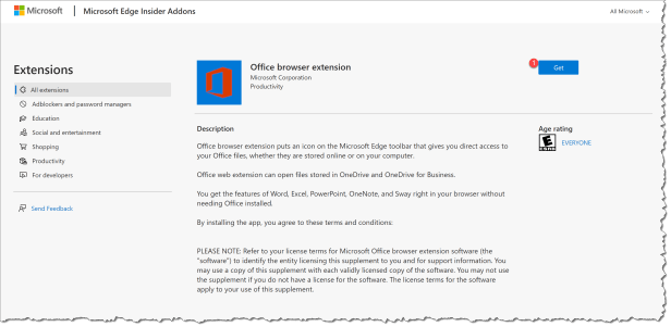 Mange Edge browser extensions with Intune - MS 02