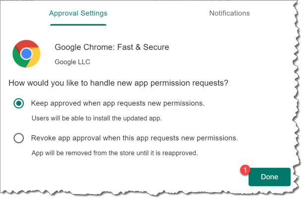 Managing Google Chrome on Android managed device - 07