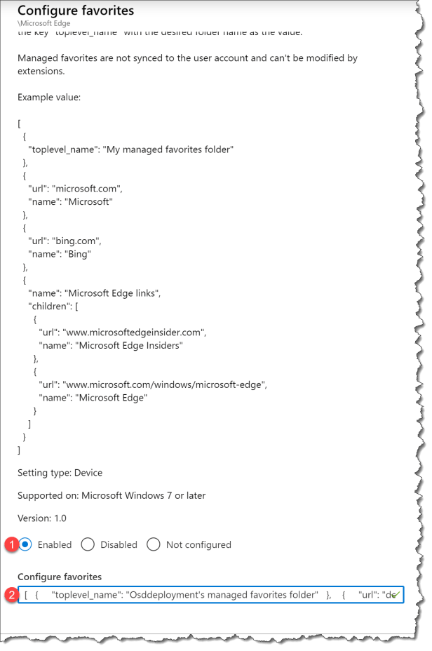 edge favorits - Intune 06