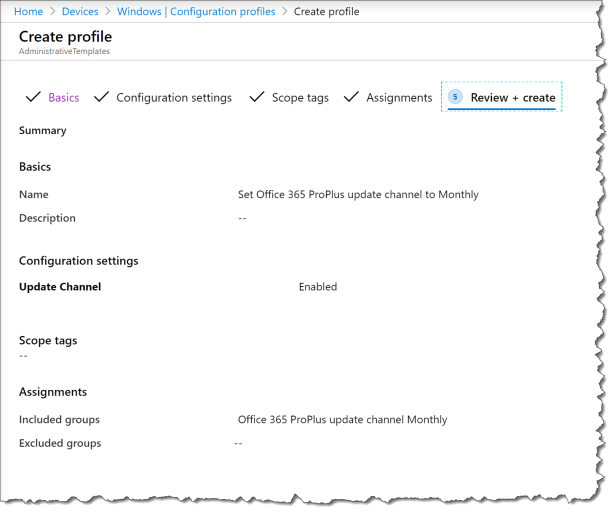 Change Offie 365 Channel from Intune ADMX - 05