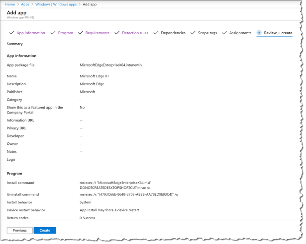 Deploy Edge without Desktop Icon - Intune 17