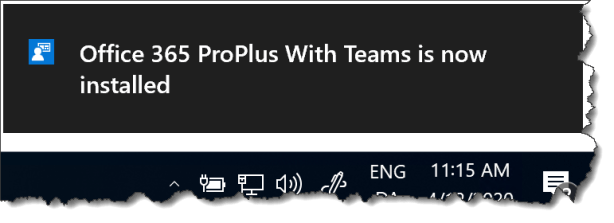 Office Pro Plus installed